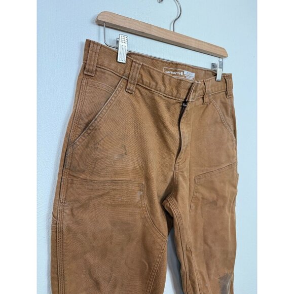 Carhartt Mens BN3334-M Rugged Duck Double Coyote Utility PantsSize 32X30 Grunge - Picture 3 of 16